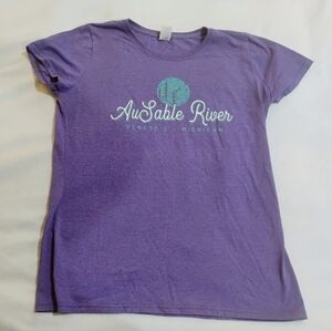 Fruit of the Loom Purple AuSable River Tee